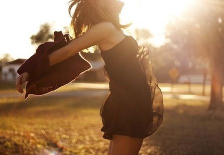 I feel pretty - pretty, black, woman, dress, girl, sun