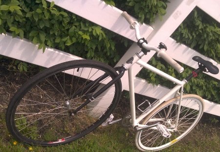 Fixed gear on a fence - fixed gear, se draft, custom, fixie