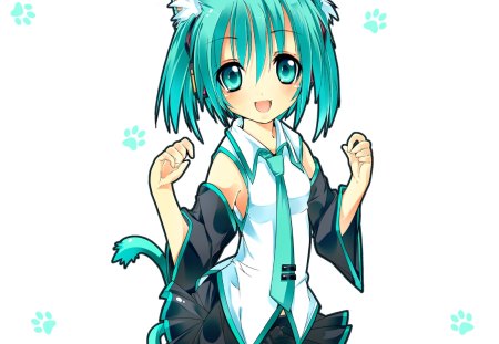 Neko hatsune miku - hatsune miku, pic, neko, kawaii