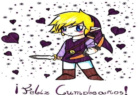 Vio - vio, four swords, boomerang, sword, zelda, video games, hearts