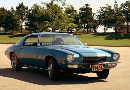 Camaro classic - muscle, car, blue, camaro