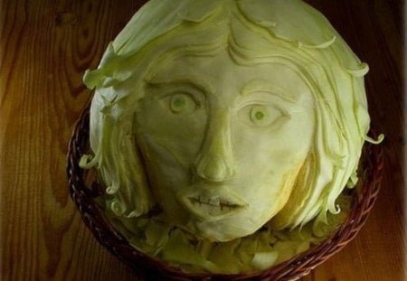 BUTTER ART, - sculpture, head, butter, art