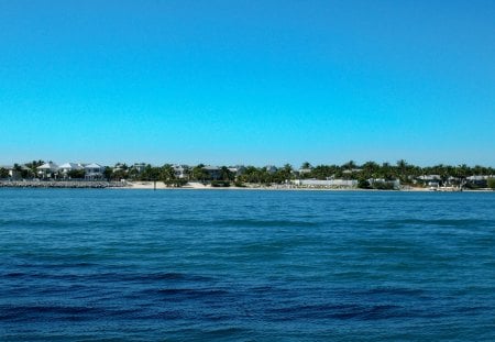 Beaches on The Caribbean Islands  - islands, trees, oceans, blue, green, beaches, photography, sky