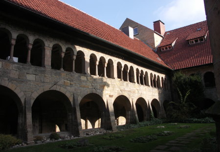 Old Cloister - hildesheim, germany, building, monastery, cloister, ancient