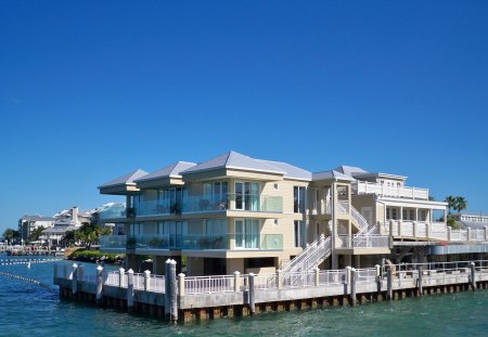 Miami Condo 2 on the Oceans  - white, sky, railings, oceans, photography, condo, blue