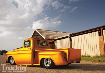 Orange 55 - bowtie, truck, gm, chevy