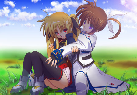 mahou shoujo lyrical nanoha - nanoha, testarossa, lyrical nanoha, mahou shoujo lyrical nanoha mahou shoujo, takamachi, fate