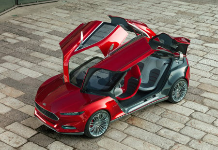 Ford Evos Concept - 2011, concept, red, evos