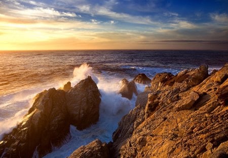 California Shores - shores, ocean, water, rocks