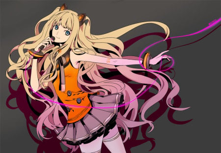 SeeU - volcaloid, blond, seeu, cute, mike