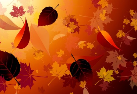 Layers of Fall - fall, abstract, scatter, autumn, gold, orange, firefox persona, leaves