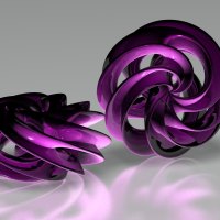 Abstract Purple Round Shells