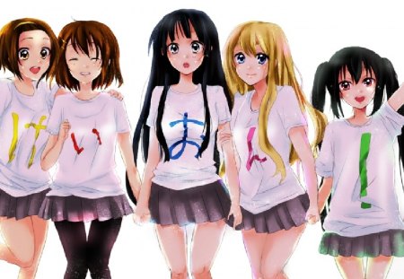 Ritsu, Yui, Mio, Tsumugi, Azunyan=K-ON! - mio, azunyan, girls, k-on girls, ritsu, tsumugi, anime, k-on, yui, anime girls