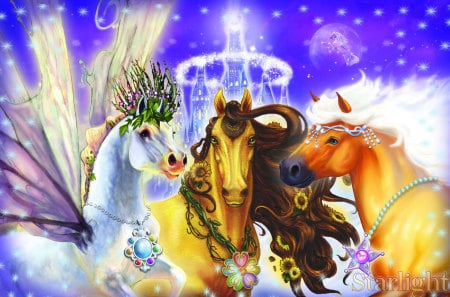 3 Magical Horses - bella sara, magic, horses, animals