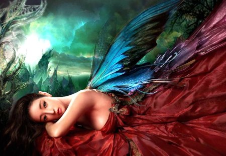 Fantasy - abstract, fantasy, angel, female