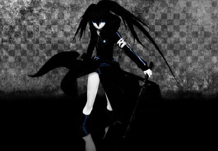 Black Rock Shooter!! - anime, kuroi mato, black, black rock shooter