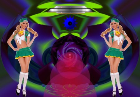 UFO Air We'll Beam U Up - eye candy, collage, 3d, fractal, abstract