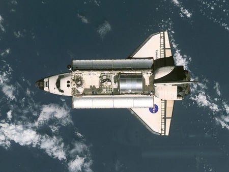 Overhead View - discovery, space shuttle, bay doors, overhead