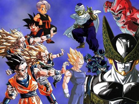 Dragonball Z - boo, dragonball z, trunks, goku, vegeta, goten, cell