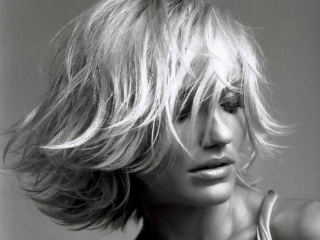 Untitled Wallpaper - black and white, cameron diaz, hair