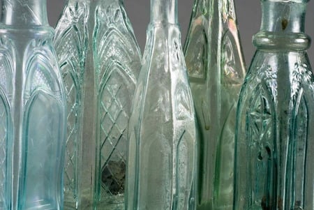 Bottle Cathedrals - glass, 3d, photography, churches, architecture, cathedrals