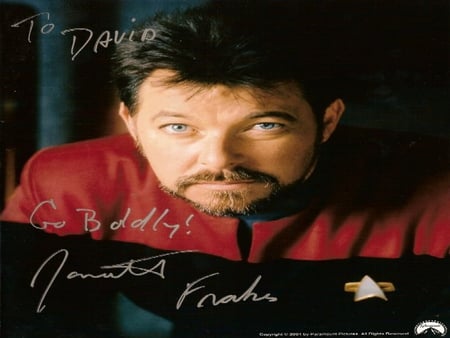 JONATHAN FRAKES AS ' FIRST OFFICER/CAPTAIN WILLIAM T. RIKER ' - usa, entertainment, action, tvshow