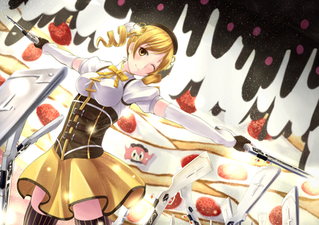 Tomoe Mami - mami, madoka, anime, 2011, beauty, new, wall, tv show