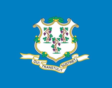 CONNECTICUT STATE FLAG - american, symbol, blue, state, flag