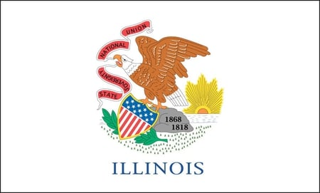 ILLINOIS STATE FLAG - american, flag, state, symbol