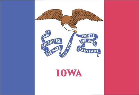 IOWA STATE FLAG - flag, symbol, state, american, colorful