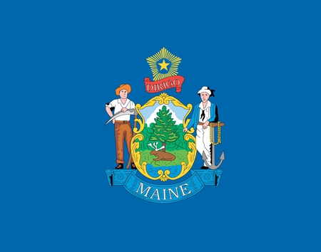 MAINE STATE FLAG - american, symbol, blue, state, flag