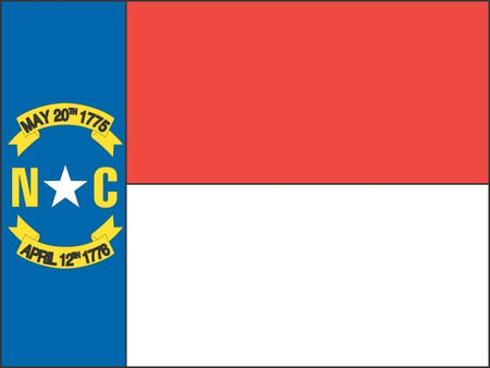 NORTH CAROLINA STATE FLAG - american, symbol, white, blue, red, us, state, flag