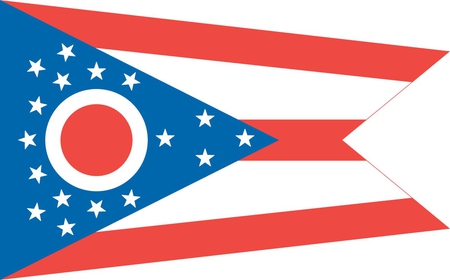 OHIO STATE FLAG - american, stars, us, state, flag