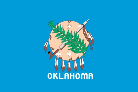 OKLAHOMA STATE FLAG - flag, symbol, state, blue, american, us