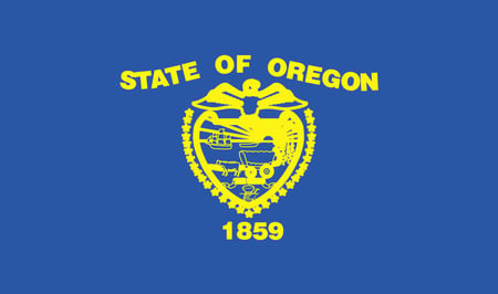 ORAGON STATE FLAG - flag, yellow, state, blue, american, us