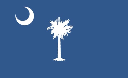 SOUTH CAROLINA STATE FALG - moon, american, symbol, white, blue, state, flag