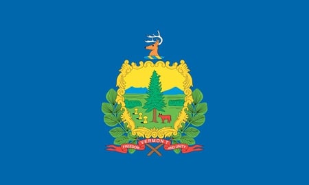 VERMONT STATE FLAG - flag, symbol, state, blue, american