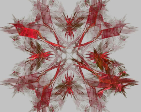 sabstract 1 - white, red, star, art