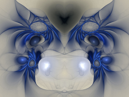 abstract 5 - white, art, butterfly, blue