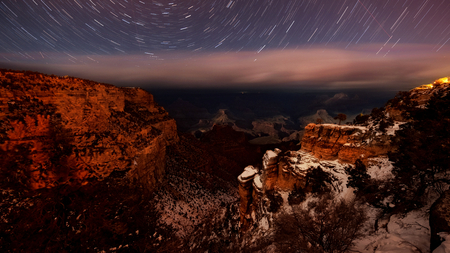 Wonderful Canyons - brown, stars, sky, evening, canyons, wonderful