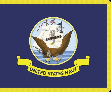 UNITED STATES NAVY FLAG - symbol, eagle, defend, military, flag, blue and yellow