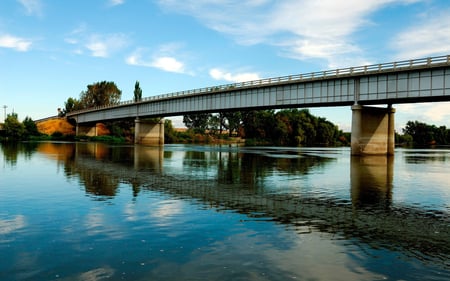 bridge reflection - water, reflection, photography, bridge