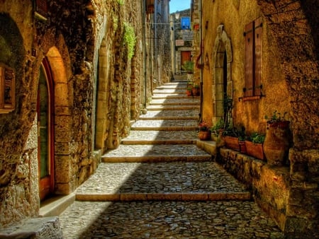 alley - street, stone, alley, town, mediavel, old