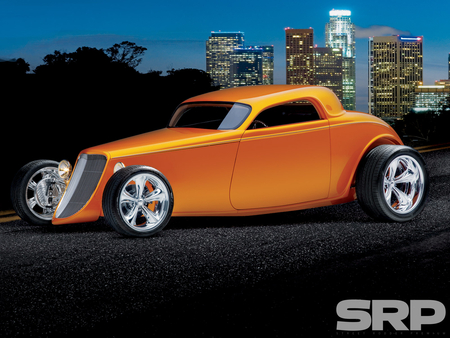 Over-Hauled - orange, custom, roadster, 33