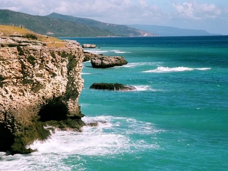 Coastline - rock, ocean, water, cuba