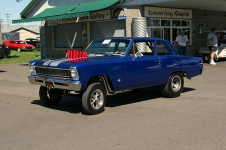 1966 Chevy II - gasser, bowtie, blue, gm