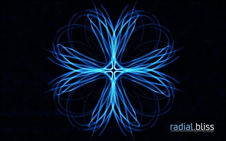 The Blue Cross - cross, design, fractal, blue