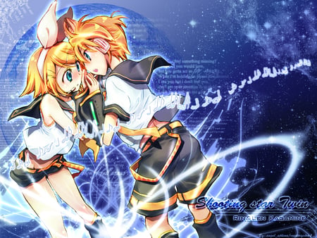 Rin & Len Kagamine - len kagamine, miku hatsune, rin kagamine, luka megurine