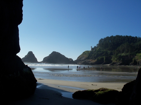 Heceta Head Beach Oregon - oregon, beaches oregon, summer beach oregon, northwest lowtide