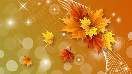 Glow of Autumn - bokeh, stars, autumn, bright, glow, fall, leaves, sparkles, firefox persona